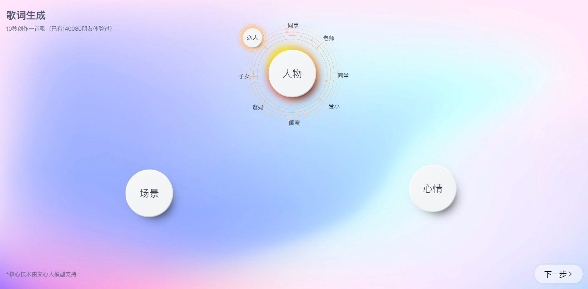 文心歌词生成器 生成类别