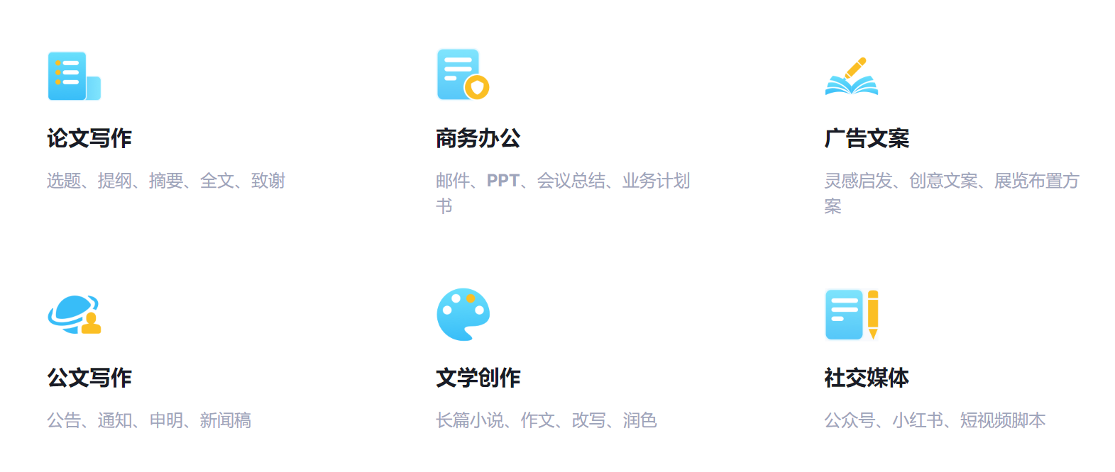 AI神笔写作 应用场景